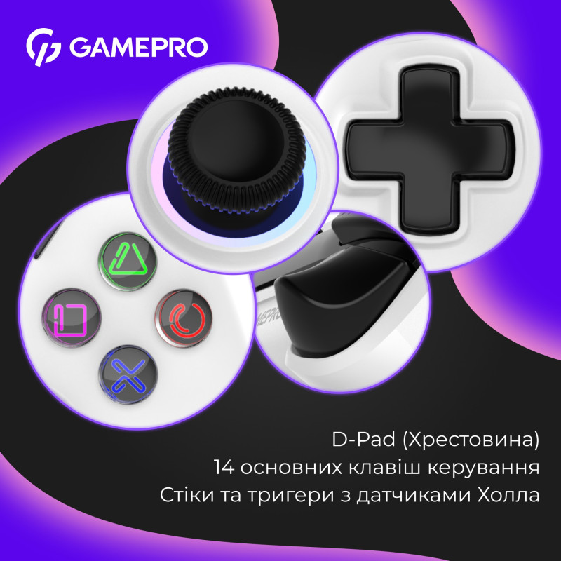 Геймпад GamePro GPS13W White - фото 9