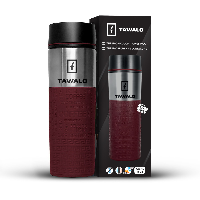 Термокухоль Tavialo 420мл Red (190420103) - фото 4