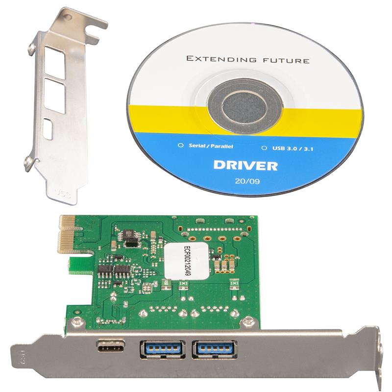 Контролер Frime NEC720202 (ECF-PCIEtoUSB007.LP) PCI-E-2xUSB3.0+USB3.0 Type-C - фото 6