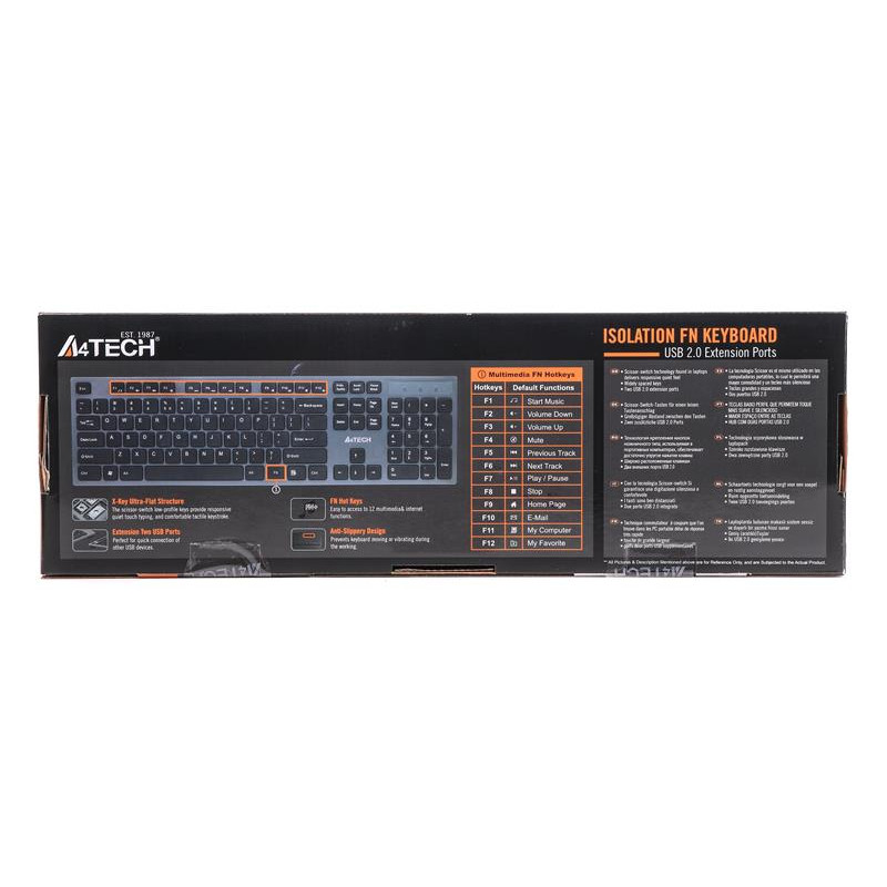 Клавiатура A4Tech KV-300H Grey/Black - фото 5