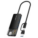 Концентратор Cabletime USB C/A - 4 Port USB 3.0, 5Gbps, 0.15 m (CB05B) - фото 1