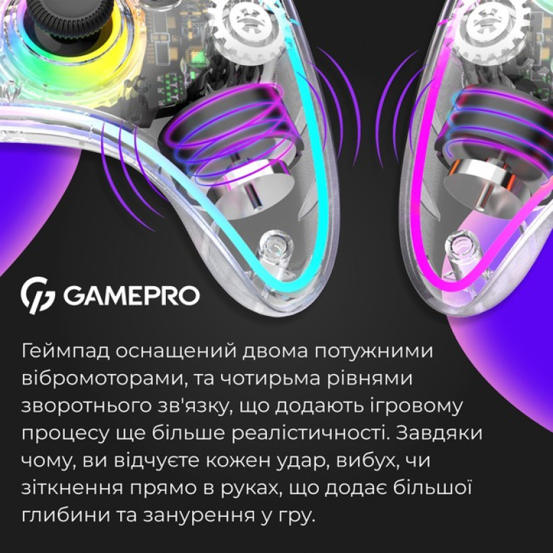 Геймпад GamePro GPX13T Transparent - фото 7