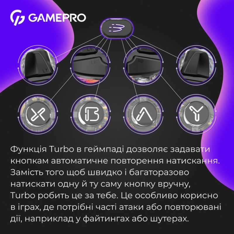 Геймпад GamePro GPX13T Transparent - фото 10