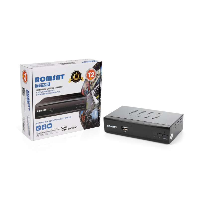 Тюнер DVB-T2 Romsat T7070HD - фото 2