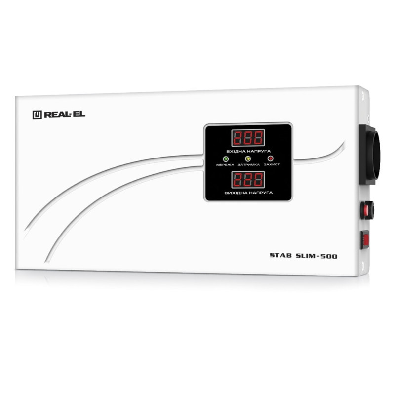 Стабілізатор REAL-EL STAB SLIM-500 White - фото 2