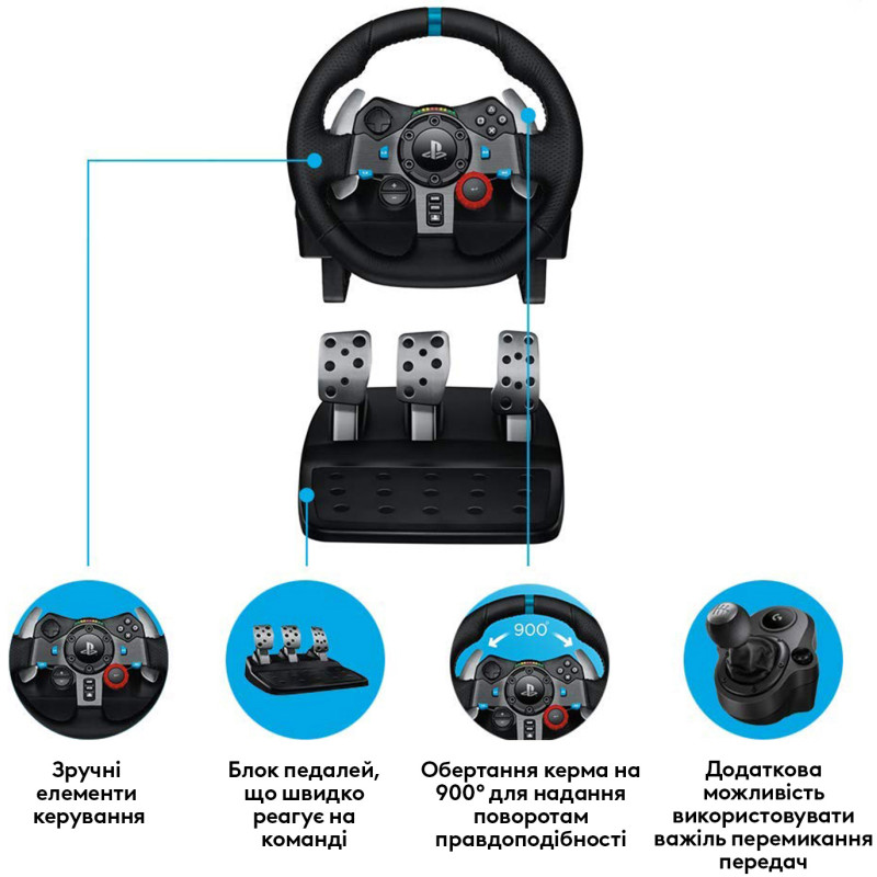 Кермо Logitech G29 Driving Force Racing Wheel USB (941-000112) - фото 2